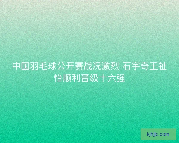 中国羽毛球公开赛战况激烈 石宇奇王祉怡顺利晋级十六强 中国羽毛球公开赛战况激烈 石宇奇王祉怡顺利晋级十六强