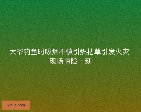 大爷钓鱼时吸烟不慎引燃枯草引发火灾 现场惊险一刻 大爷钓鱼时吸烟不慎引燃枯草引发火灾 现场惊险一刻
